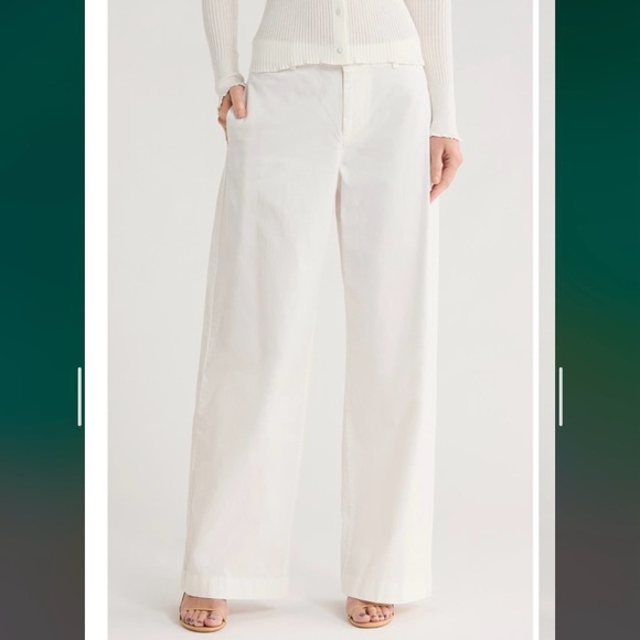 Vince Pants - Vince Washed Cotton Wide Leg Pants in Off White Size 6
